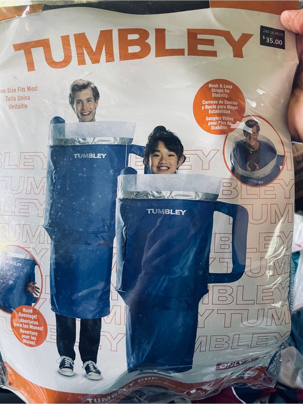 New Blue Tumbley tumbler Cup Costume Fits Most